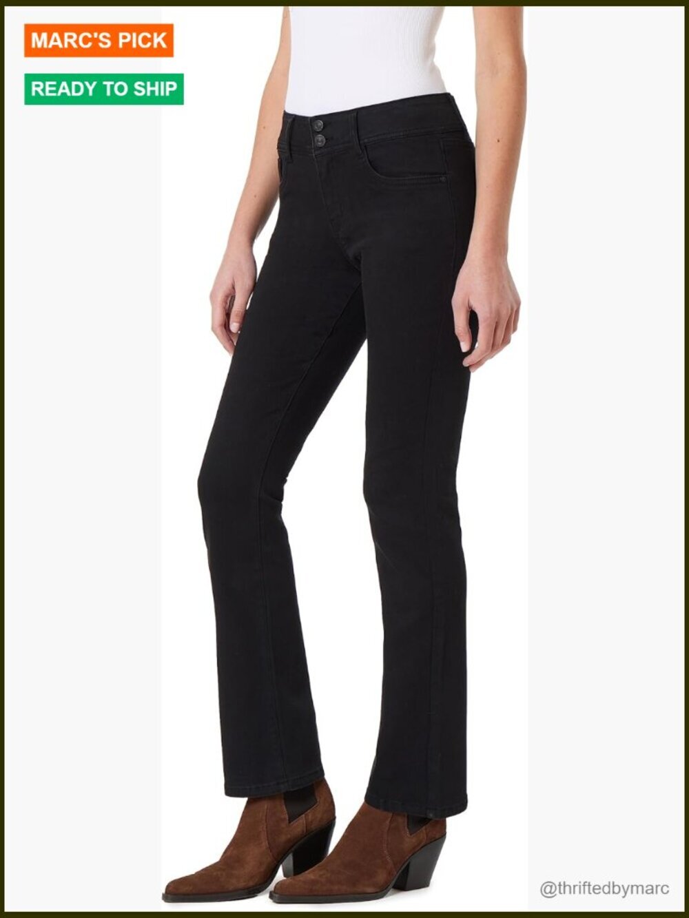 Ultra Slim Bootcut Mid-Rise Stretch Jeans 31.5" Inseam